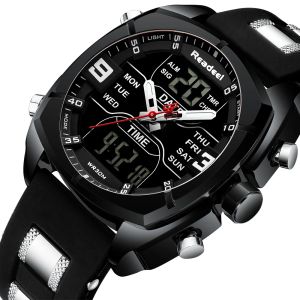 Orologi cronografo di moda uomini sport guardano l'esercito di gomma militare analogico orologio da polso digitale dual display orologio maschile relogio maschilino