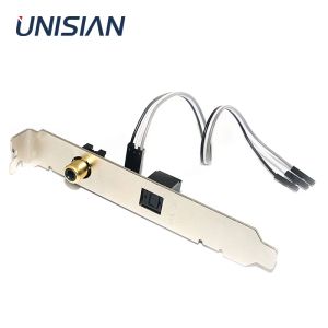 Converter UNISIAN Optical Fiber Coaxial Digital Sound Card 24BIT 192KHz SPDIF Daughter Card Full Half Height DAC DTS Dcoder for Desktop PC