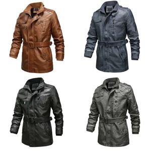Jaqueta de moda de inverno masculino ao ar livre jaquetas de motocicletas masculinas mais veet quentes de couro falso casuais pU Outerwear de 201114 s 's