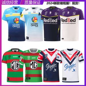 Men Jersey NRL Melbourne Rabbit Rooster Titan Home and Away Short Sleeved English Rugby