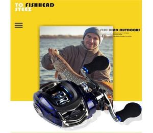 Reel de pesca manual de leftright 12BB 631 CASCO DE Pesca Reel Magnetic Centrifugal Dual Freio Freio Pesca Reel7762351