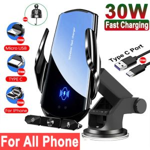 Chargers da 30W Caricatore wireless Caricatore magnetico Porta del telefono Venta per telefono Auto Induzione di ricarica rapida per iPhone 14 13 12 Pro Max Xiaomi Samsung