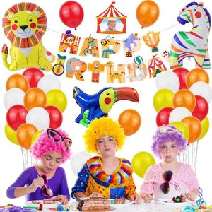 Украшение вечеринки карнавальные цирковые поставки поставки баллов с днем рождения шарлауны для детского душа клоун на фоне