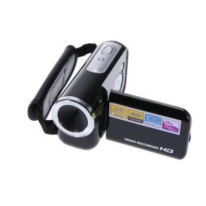 Fästen Mini Video DV Camcorder handhållen 16 miljoner pixlar Digitalkamera LED Flash Digital Zoom 20 tum (svart) kameror