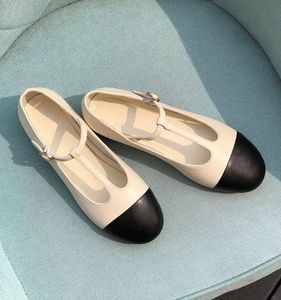 Skor för kvinnor Mary Jane Low Heels Girls Casual Leather Shoes Show Instep Flats Black Minimalist White Business