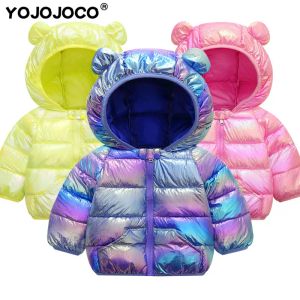 Coats 05Y boys jacket winter thickened warm down jacket colorful jacket girls jacket children cotton jacket hooded jacket boys jacket