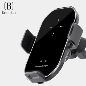 Chargers Car Wireless Charger Stand 10W Fast Wireless Charging Auto Bracket för iPhone 11 12 Pro Max XS XR Samsung S20 S10 Obs 10+ 9 8