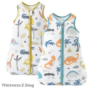 sets Newborn Zipper Thick Warm Sleepsack Wrap Autumn Winter Baby Short Sleeve Cotton Sleeping Bag Girls Boy Blanket Vest Bedding Set