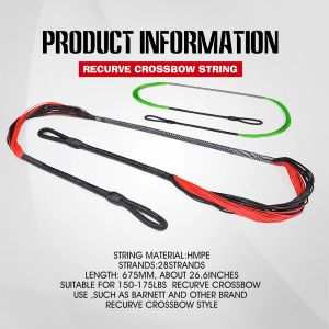 Arrow 1pcs 67.5CM 28 Strand Archery Crossbow String For Outdoor Sports Shooting Hunting Crossbow Bow Red and Green