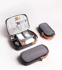 Kılıflar Yumuşak Seyahat Sabit Sürücü Kılıfı Çanta GPS Cep Telefonu Şarjı ADAPATER USB Kablo Şarj Cihazı Organizatörü Güç Bankası