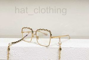 Projektanta moda damskie okulary przeciwsłoneczne Ramki dla kobiet okularów słonecznych w stylu 2206 Piękne detale z łańcuchem kamieli dekoracyjny kwadratowy stop stał ciężki rzemieślnik ytu3