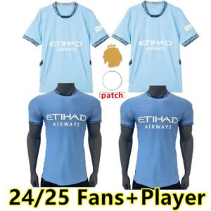 Haaland Soccer Jerseys 24 25 De Bruyne Phillips Mans Cities Grealish Ferran Mahrez Foden Bernardo Joao Cancelo Z Rodrigo Football Shirt Fans Fans EDERSON M.