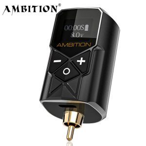 Supplies Ambition Kuark Wireless Tattoo Battery Power Supply RCA Interface 2400amh Portable LCD Display For Rotary Machine Fast Charger