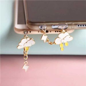 Mobiltelefon Anti-dust Gadgets Clouds Cute Dust Plug Charm Kawaii Telefon Anti Dust Cap Laddning Port Plug för iPhone Type C Dust Protection Earphone Jack Stopper Y240423