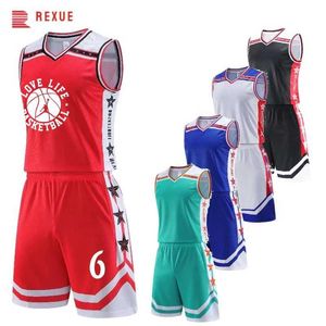 Fans Tops Tees Star Basketball -Trikot Sets für Männer Basketball Uniform weibliche Sportanzug Kleidung atmungsaktive Trikots Hochwertiges Set 2021 Y240423