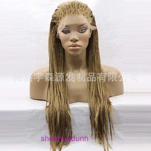 3 strand braid wig straight hair 13 * 4 front lace synthetic fiber headband style
