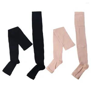 Women Socks Compression Brace Breathable Stockings Varicose Veins Stocking Long Knee Elastic Stock Calf Protection