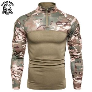 Layers Military Mens Camouflage Tactical T Shirt Long Sleeve Brand Cotton Breathable Combat Shirt Men Training Shirts M3xl