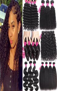 9A Mink Brazilian Virgin Hair Bundles Body Wave Curly Brazilian Human Hair Bundles Loose Wave Deep Wave Kinky Straight Hair Weave 5122777