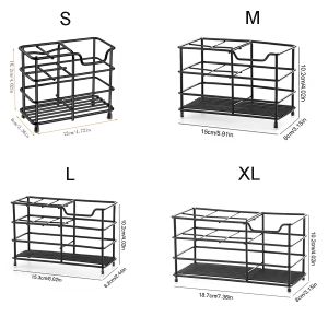 Zahnbürste 304 Edelstahl Badezimmer Zahnbürstenhalter Zahnpastahalter, Multislot -Badezimmer -Zubehör Organizer Aufbewahrungsbox