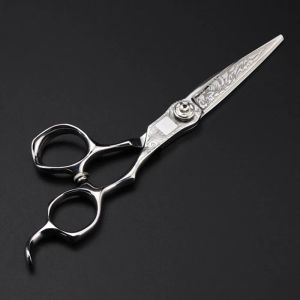 SHARS Professional JP Steel 6 / 6.8 '' Upskala 3D Flower ScoSor Cut Hair ScoSors Cutting Barber Haircut Shears Frisörsax