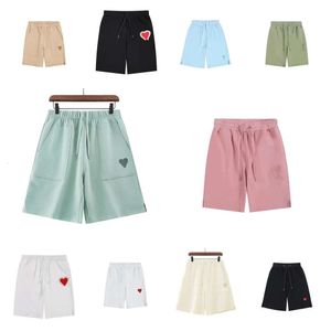 Designer Shorts Paris Shorts Love Embroidered Solid Color Men's and Women's Loops Loose and Casual Pure Cotton Capris Sports Pants Beach Pants Hearts A Shorts
