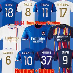 23 24 Maglie da calcio Maillot de Foot Benrahmaorban Nuamah ol 4th Tagliafico Fofana Shirt da calcio 2023 2024 Terzo Lyon Traore Kit Kit Equipment