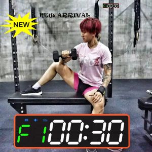 Relógios Novo intervalo de ginástica portátil Timer de fitness intervalo Timer de fitness relógio de fitness contagem regressiva/up/stopwatch magnético USB recarregável