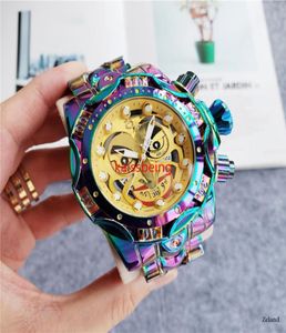 138 Lyxvarumärke obesegrad reserven Venom DC Comics Joker Tostlöst stål 52mm män kvarts titta på reloj hombres3864726