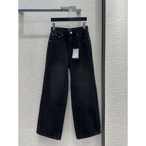 Designer jeans 2024 Nuovo pannello di moda primavera estate pantaloni a gamba larga pantaloni dello stesso stile abbigliamento da donna di lusso 0116-8
