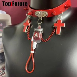 Halsband kvinnor män spik harajuku gotisk punk kort hals halsband subkultur krydda y2k flicka krage blod choker spik chokers turques