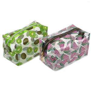 Bolsas de cosméticos transparentes PVC Makeup Storage Bag Compact and Lightweight Girl Lápis Case para gerenciamento de itens pequenos