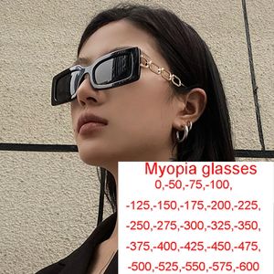 Fashion Square Frame Polarized Myopia Sunglasses UV Protection Nearsighted Sun Glasses -0.5~-6.0 Travel Eyewear 240415