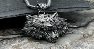 Kedjor Wolf Tooth Pendant Necklace Head Domineering Personlighet Fashion Men039S Gift6580157