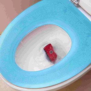 Toilet Seat Covers Cover Mat Cushion Waterproof Bathroom Ring Stickers Thicken EVA Pan Supplies Pad