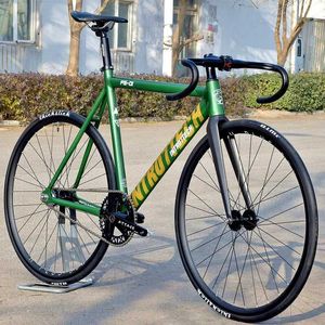 Bikes Intro7 Fix Fix Fix Bike Muscle Racing Alluminio Telaio Fixie Bike Bike Bike Bike Single Speed 700C Biclettes Y240423