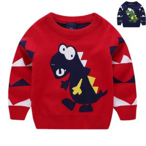 Sweaters Baby clothes children sweater boys and girls spring and autumn cartoon dinosaur knitted sweater warm knitted sweater