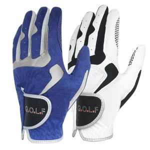 Guanti gvovf 1pc guanti da golf uomini professionisti blu traspirato blu tessuto morbido morbido a destra sport a destra guanto non slip per golfista nuovo