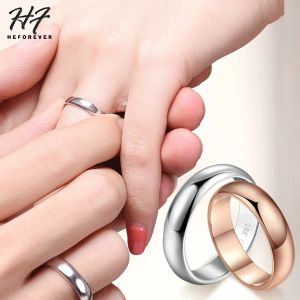 Bands Wedding Gold Color Rings For Women Promise Dating Couple Rings Jewellry Women' Men' Ring Simple Fashion Jewelry Wholesale R049