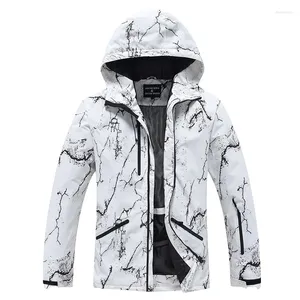 Jaquetas de esqui no inverno branco impermeável à prova de vento jaqueta de esqui para homens e mulheres snowboard roupas de neve quente casca ao ar livre