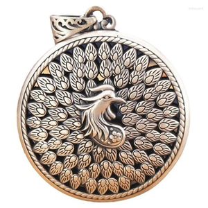 Pendenti squisiti intaglio intagliato pavone a sostensione Schermo a ciondolo Accessori per la collana maschi