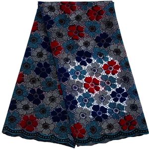 KALUME Najnowsze afrykańskie tiulowe tiul koronkowy tkanin Wysoka jakość 2024 Nigerian Mesh Lace Fabric 5 jardów na sukienki ślubne F3295 240408