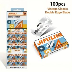 Blades JiFULI 100/200 Pcs/ Quality Double Edge Safety Razor Blade Men And Women Shaving & Hair Removal Replace Stainless Steel Blades