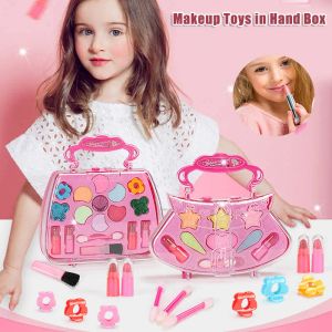 Trockner Spiel House Girls Spielzeug Schönheit Kosmetische Tragetasche tun vor, dass Haartrockner Make -up Rollenspiele Kinderspielzeug für Mädchen Make -up Set Kid