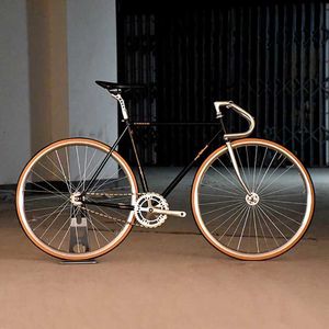 Rowery retro rower wyścigowy srebrne poszycie rower stałego biegu pojedyncza prędkość flip-flop vintage fixie do codziennego dojazdu do pracy Y240423