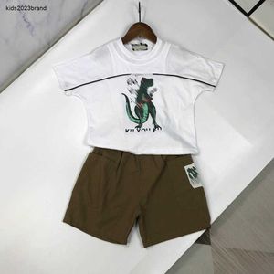 New baby tracksuits Summer boys Short sleeved suit kids designer clothes Size 90-150 CM Dinosaur pattern T-shirt and shorts 24April