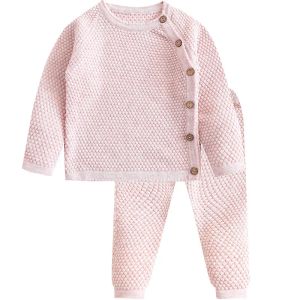 Sets Long Sleeve Clothes Sets for Newborns Baby Girl boy Fashion fall Winter Clothing Suit Solid Woolen Knitted Cloth Infant Boy sets