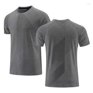 Camisetas masculinas logotipo personalizado Men, executando camiseta de camiseta esportes de ginástica camisa de treinamento de ginástica jogging casual sportswear sportswear seco rápido ao ar livre