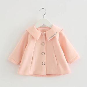 Coats msnyniecie płaszcze kurtki dla niemowląt ubrania jesienne niemowlę długie rękaw księżniczka księżniczka odzież wierzchnia maluch maluch dziewczyna odzież