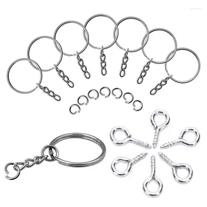 Chaves de 150pcs/lot -chave com anéis de salto dividido em corrente pinos de olho de parafuso DIY Chave de chaveiro